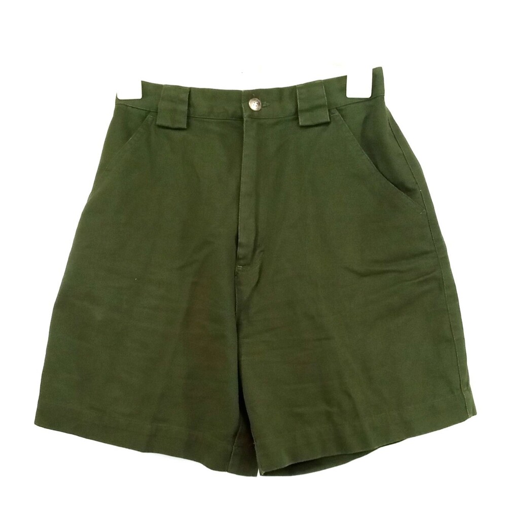 Petite Sophisticate Chino Shorts Women Size 4P  Dark Green High Rise Pockets